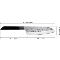Ніж сантоку Risoli Dr. Green Santoku 16 см (02040DR/16SA) - мініатюра 4