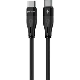 Кабель Proove Soft Silicone USB-C to USB-C 60W 1m Black (CCSO60002201) [130635]