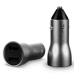 Автомобільний зарядний пристрій Zmi Car Charger with Display 18W сірий