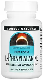Фенілаланін Source Naturals L-Phenylalanine 250 мг 100 таблеток
