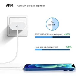 Зарядний пристрій Armorstandart AMHJ83 20W USB-C (ARM58528) - мініатюра 3