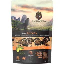 Вологий корм для собак Ambrosia Mediterranean паштет з індичкою 150 г 