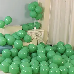 Кулька повітряна латексна 30 см (100) зелений, матовий, IDEA7-DL-007 - мініатюра 5