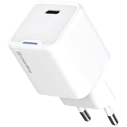 Зарядний пристрій ColorWay GaN Mini 30W PD Port PPS USB-C white (CW-CHS054PD-WT)