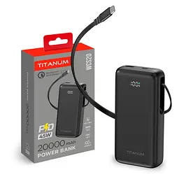Павербанк 20000mAh TITANUM WCS20 PD45W Black TITANUM (29309-000)