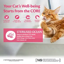 Сухий корм для стерилізованих котів Wellness CORE Sterilised Ocean з лососем, 1,75 кг - мініатюра 3