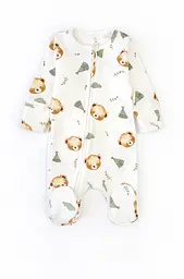 Комбинезон для малышей Baby Bear с диагональной молнией и закрытыми ножками