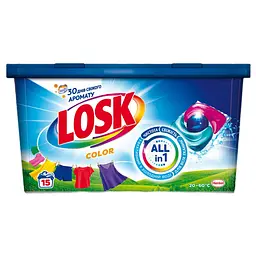 Тріо-капсули для прання Losk  Pover Caps Color 15 шт. - мініатюра 2