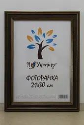 Фоторамка 21Х30, (А4), бронзова, 3220-0821-9, ОРГСКЛО+ДВП                                                                                         