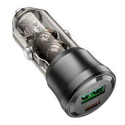 Адаптер автомобільний Borofone Journey Car charger BZ25 |1USB/1Type-C, 38W/3A, PD/QC| - мініатюра 3