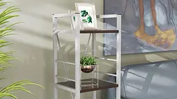 Етажерка 4/34 Ferrum-decor Серії Коннект 120x34x28 сірий ДСП Венге 16мм (FRD-105543) - мініатюра 3