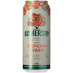 Сидр Somersby Персик-Гуава 4.7% з/б 0.5 л - мініатюра 5