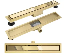 Душовий канал Rea Neox 80 см з мокрим затвором 2-в-1 gold REA-G2563