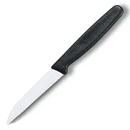 Кухонний ніж Victorinox Paring лезо 8см прям. хвил. з чорн. ручкою - мініатюра 2