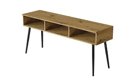 Тумба під телевізор Кентуккі Ferrum-decor 45x139x38 Чорний метал ДСП Дуб Артізан 16 мм (FRD-106734) - мініатюра 6
