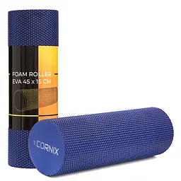Масажний ролик Cornix EVA+ 45 x 15 см (валик, ролер) XR-0304 Navy Blue