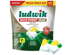 Капсули для посудомийних машин LUDWIK 60шт Максимальна потужність Лимон