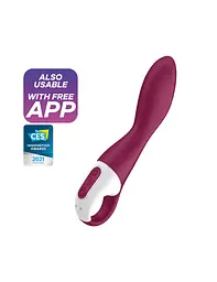 Вибратор Satisfyer Heated Thrill с функцией нагрева, 20.6х3.7 см бордовый