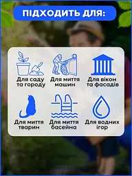 Садовий шланг поливальний поливальний розтягується садовий з пістолетом 59 м синій (1000305678) - мініатюра 5