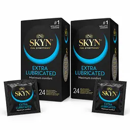 Презервативи Skyn Extra Lube безлатексні 50 шт — поліізопренові презервативи з додатковою змазкою
