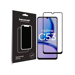 Скло захисне BeCover Realme C53 Black (710105) - мініатюра 1