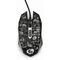 Миша Gembird MUS-6B-GRAFIX-01 оптика чорний USB 3600 DPI підсвічування