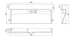 Умивальник VBI Este підвісний без отвору під змішувач 100x46 см white VBI-019922 - мініатюра 2