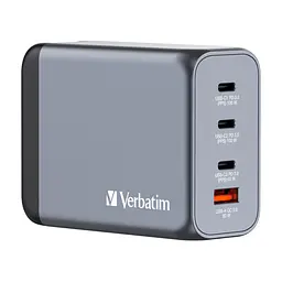 Зарядное устройство Verbatim GaN 200 W 4 ports (2xUSB-C-100 W, USB-C-65 W / USB-A-3.0) (32204)