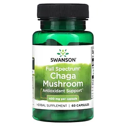 Гриб Чага Full Spectrum Chaga Mushroom 400 мг - 60 капсул
