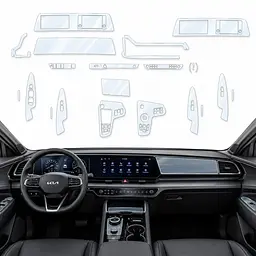 Набір Плівок захисних для салону Kia Sportage (NQ5) 2021-2026 (Понелі Кансолі Дисплея Двері Ручки) на всі Секції