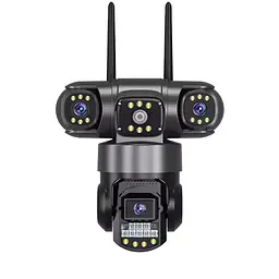 Вулична поворотна 4 г IP-камера відеоспостереження EVKVO SC28 V380 Pro | 3 Лінзи | 16MP