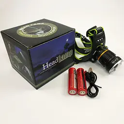 Налобний ліхтар Bailong BL-A7-P50, zoom, microUSB, 2х18650, 3 режими, надпотужний ліхтар налобний - мініатюра 6