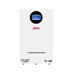 Акумуляторна батарея літій-залізо-фосфатна LiFePO4 200А*год 25.6В 5120Вт*год Sako Li-Sun series SK-25.6V200Ah настінний / підлоговий монтаж (42-00244) - мініатюра 1
