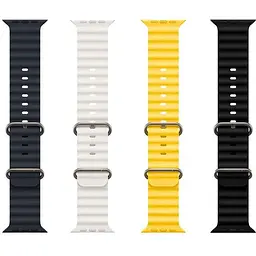 Ремінець Hoco iWatch WA12 Original series marine double buckle silicone strap (38/40/41 мм) white - мініатюра 4