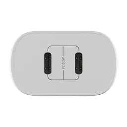 Зарядний пристрій Globex 2xUSB-C 30W FastPower white (30WCC)