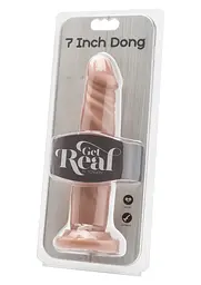 Релістичний фалоімітатор на присосці Get Real ToyJoy 18 см тілесний - мініатюра 4