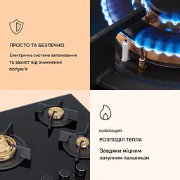 Варильна поверхня газова Klarstein Goldflame 3 (10037805) - мініатюра 5