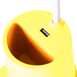 Настільна LED-лампа акумуляторна на гнучкій ніжці з органайзером та підставкою для телефону світильник з функцією Power Bank 1200 mAh Elite EL-2176 жовта - мініатюра 8