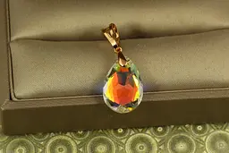 Кулон Xuping Jewelry Велика крапля із жовтим каменем Сваровські 1,9 см золотистий
