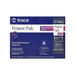 Вітамінно-мінеральний комплекс Trace Електроліти, смак ягід, Power Pak, 30 пакетів по 6 г (TMR00287)