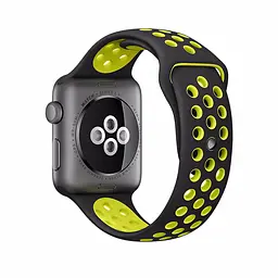 Спортивний ремінець з перфорацією Primo для годинника Apple Watch 38 мм, 40 мм, 41 мм розмір L Black Yellow - мініатюра 4