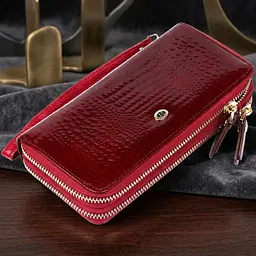 Жіночий клатч із двома відділеннями ST Leather 18907 бордовий - мініатюра 4