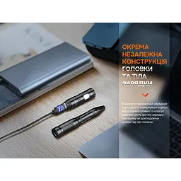 Fenix T6 тактична ручка з ліхтариком чорна - мініатюра 11