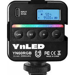 Накамерне світло Yongnuo YN60RGB [90461] - мініатюра 4