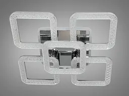 Люстра стельова LED Diasha 2205/4+1HR, 80W, 3200K-6500K, хром, сучасний стиль для дому - мініатюра 4
