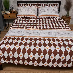 Комплект постільної білизни Moon&Star Бязь Gold Люкс Heart Patch King Size 220x240 наволочки 4х70х70 - мініатюра 2
