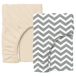 Набір простирадло на резинці 90х200 BEIGE / GREY ZIGZAG COSAS (4822052057544)