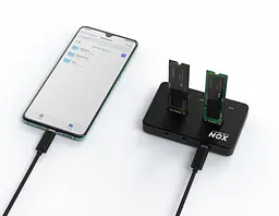 Док-станція клонувальник XON MemoryDock для двох M.2 NVMe PCIe USB 3.1 Type-C Чорний (XMD1C13NV2PB 6464) - мініатюра 6