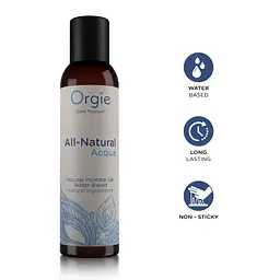 Лубрикант на водній основі Orgie All Natural Acqua, 150 мл, нелипкий, гладенький, натуральний склад - мініатюра 3