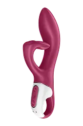 Вибратор Satisfyer Embrace me кролик, 21.6х4.6 см бордо